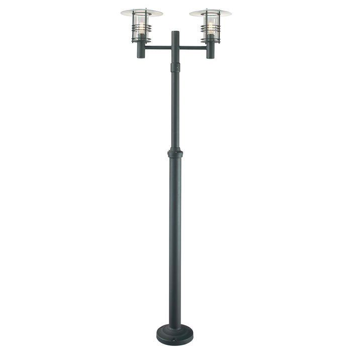 Elstead - ST6 BLACK Stockholm 2 Light Twin Lamp Post - Black - Elstead - Sparks Warehouse