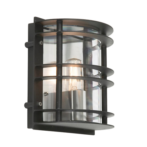Elstead - ST/FLU E27 BLK C Stockholm 1 Light Flush Light - Black With Clear Glass - Elstead - Sparks Warehouse