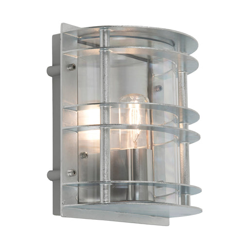 Elstead - ST/FLU E27 GAL C Stockholm 1 Light Flush Light - Galvanised With Clear Glass - Elstead - Sparks Warehouse