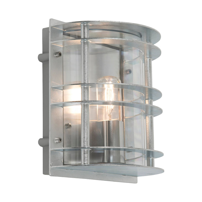 Elstead - ST/FLU E27 GAL C Stockholm 1 Light Flush Light - Galvanised With Clear Glass - Elstead - Sparks Warehouse