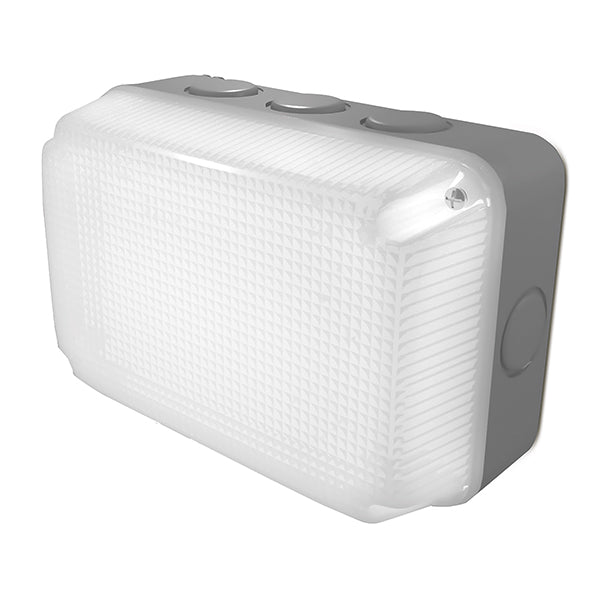 Luceco LBS2G8MW Storm Bulkhead 750lm 7.5W IP65 4000k With Microwave Sensor Site Lighting Luceco - Sparks Warehouse