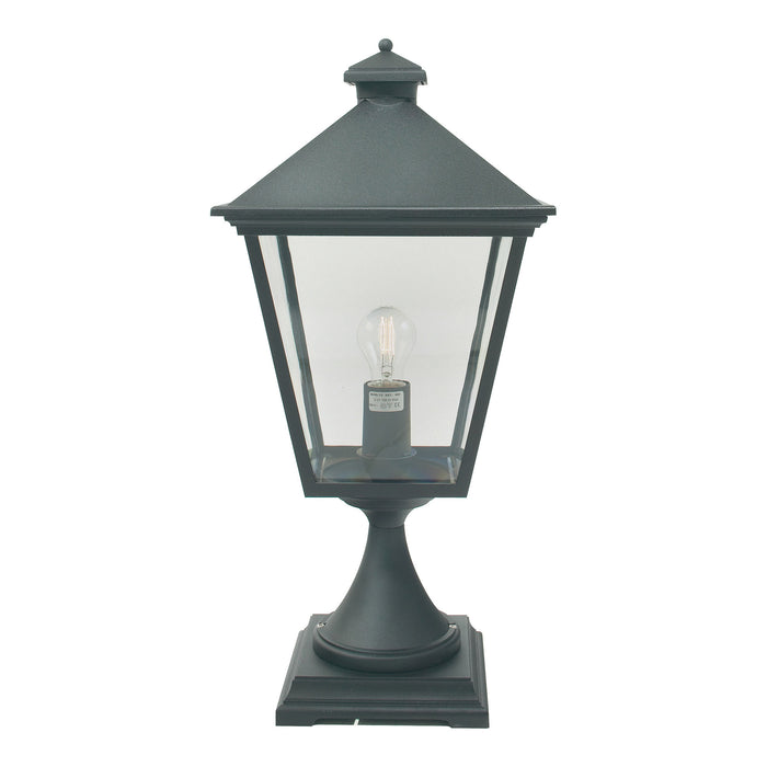Elstead - T3 BLACK Turin 1 Light Pedestal - Black - Elstead - Sparks Warehouse