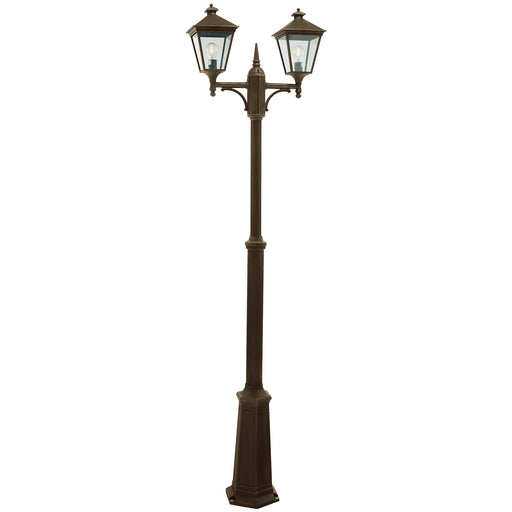 Elstead - T6 BLK/GOLD Turin 2 Light Twin Lamp Post - Black/Gold - Elstead - Sparks Warehouse