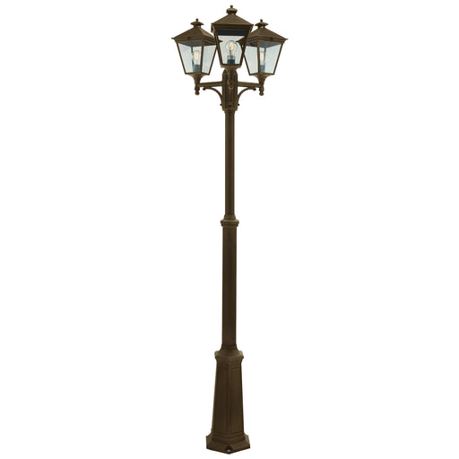 Elstead - T7 BLK/GOLD Turin 3 Light Triple Lamp Post - Black/Gold - Elstead - Sparks Warehouse
