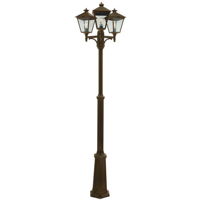 Elstead - T7 BLK/GOLD Turin 3 Light Triple Lamp Post - Black/Gold - Elstead - Sparks Warehouse