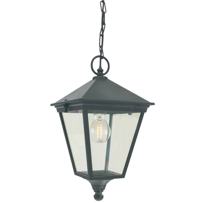 Elstead - T8 BLACK Turin 1 Light Chain Lantern - Black - Elstead - Sparks Warehouse