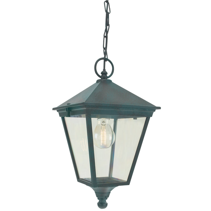 Elstead - T8 VERDI Turin 1 Light Chain Lantern - Verdigris - Elstead - Sparks Warehouse