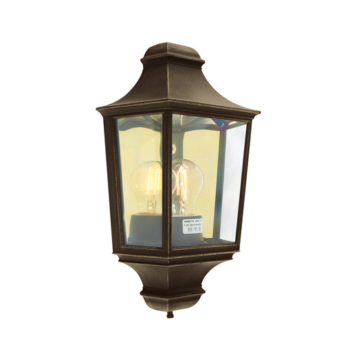 Elstead - T9 BLK/GOLD Turin 1 Light Half Lantern - Black/Gold - Elstead - Sparks Warehouse