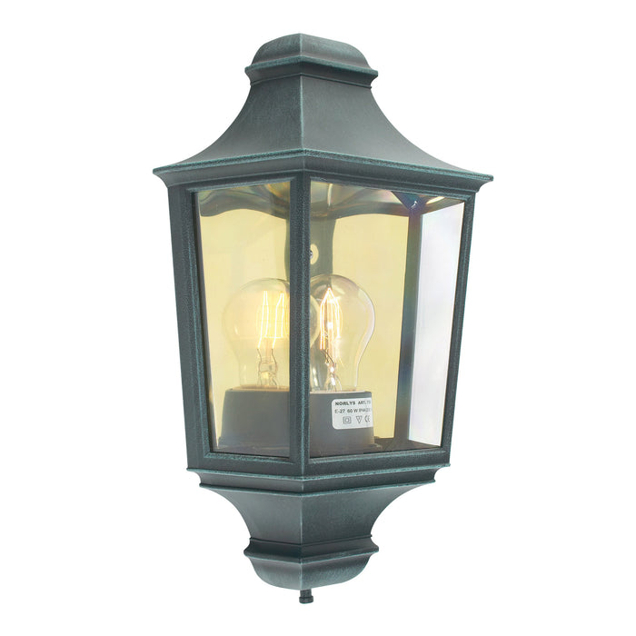 Elstead - T9 VERDI Turin 1 Light Half Lantern - Verdigris - Elstead - Sparks Warehouse