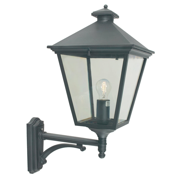 Elstead - TG1 BLACK Turin 1 Light Grande Up Wall Lantern - Black - Elstead - Sparks Warehouse