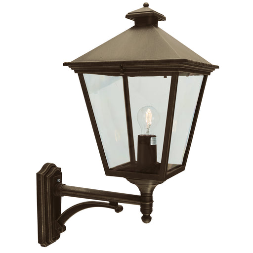 Elstead - TG1 BLK/GOLD Turin 1 Light Grande Up Wall Lantern - Black/Gold - Elstead - Sparks Warehouse