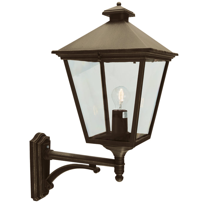 Elstead - TG1 BLK/GOLD Turin 1 Light Grande Up Wall Lantern - Black/Gold - Elstead - Sparks Warehouse