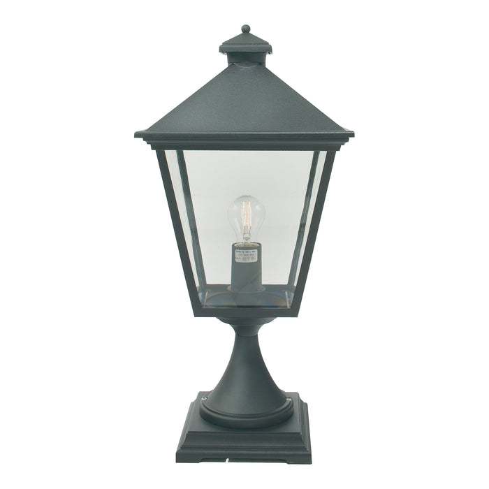 Elstead - TG3 BLACK Turin 1 Light Grande Pedestal - Black - Elstead - Sparks Warehouse