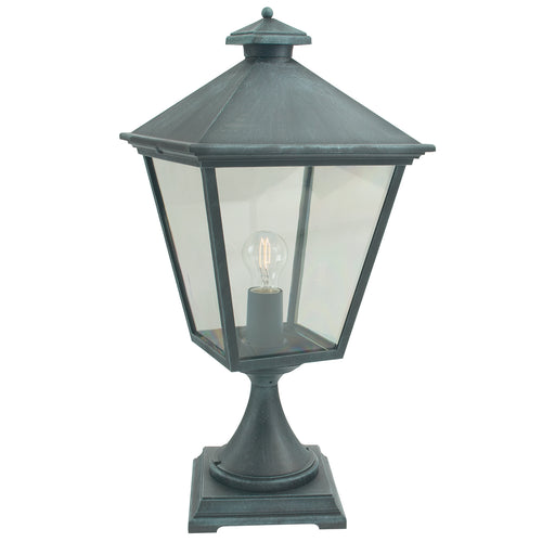 Elstead - TG3 VERDI Turin 1 Light Grande Pedestal - Verdigris - Elstead - Sparks Warehouse