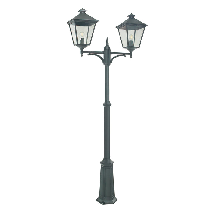 Elstead - TG6 BLACK Turin 2 Light Grande Twin Lamp Post - Black - Elstead - Sparks Warehouse