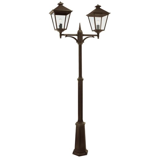 Elstead - TG6 BLK/GOLD Turin 2 Light Grande Twin Lamp Post - Black/Gold - Elstead - Sparks Warehouse