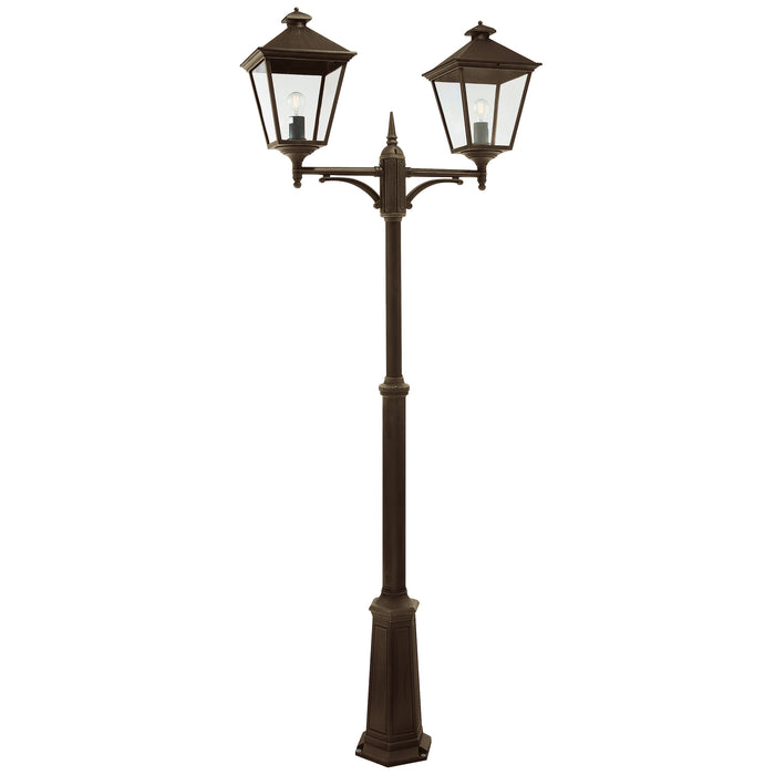 Elstead - TG6 BLK/GOLD Turin 2 Light Grande Twin Lamp Post - Black/Gold - Elstead - Sparks Warehouse