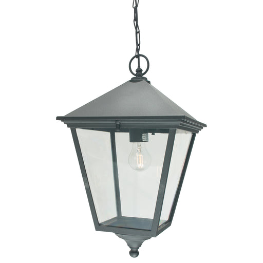Elstead - TG8 BLACK Turin 1 Light Grande Chain Lantern - Black - Elstead - Sparks Warehouse