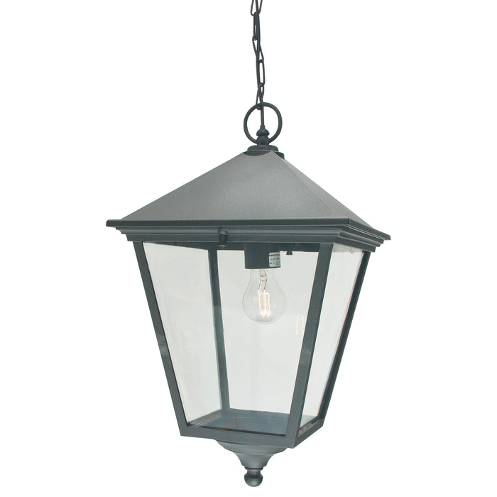 Elstead - TG8 BLACK Turin 1 Light Grande Chain Lantern - Black - Elstead - Sparks Warehouse
