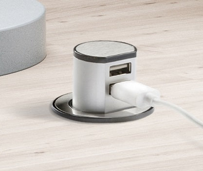 Knightsbridge SK0010 IP20 Recess Mount Pop Up Dual USB Charger (2.4A) with Power Supply ML Knightsbridge - Sparks Warehouse