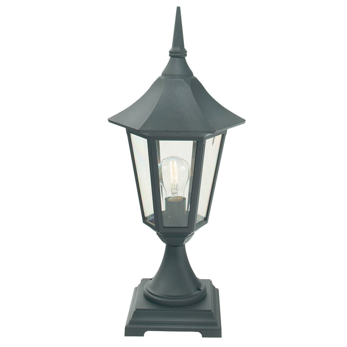 Elstead - V3 BLACK Valencia 1 Light Pedestal - Elstead - Sparks Warehouse