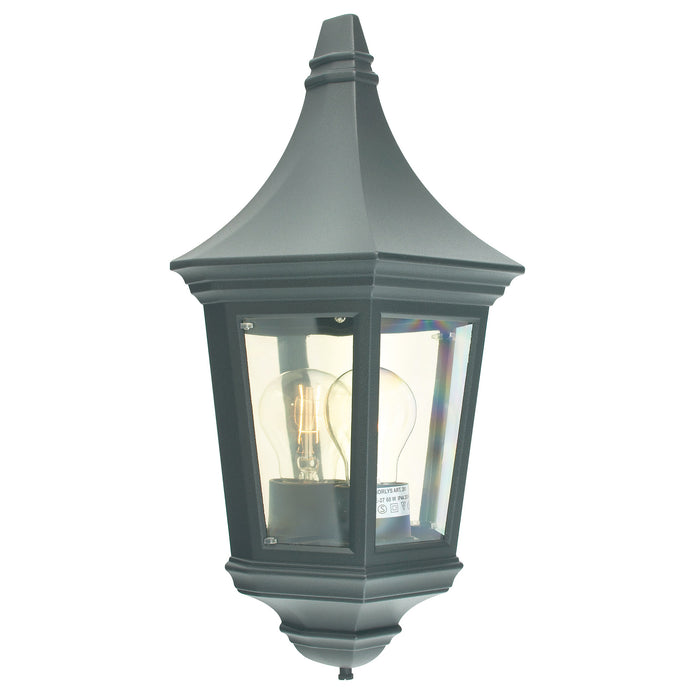 Elstead - V9 BLACK Valencia 1 Light Half Lantern - Elstead - Sparks Warehouse