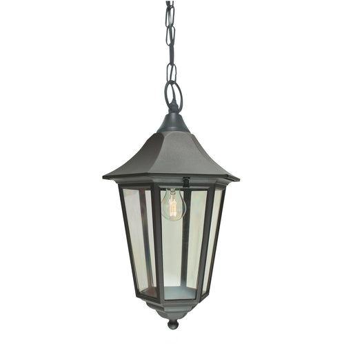 Elstead - VG8 BLACK Valencia 1 Light Grande Chain Lantern - Elstead - Sparks Warehouse