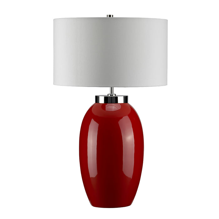 Elstead - VICTOR LRG/TL RD Victor 1 Light Large Table Lamp - Red - Elstead - Sparks Warehouse