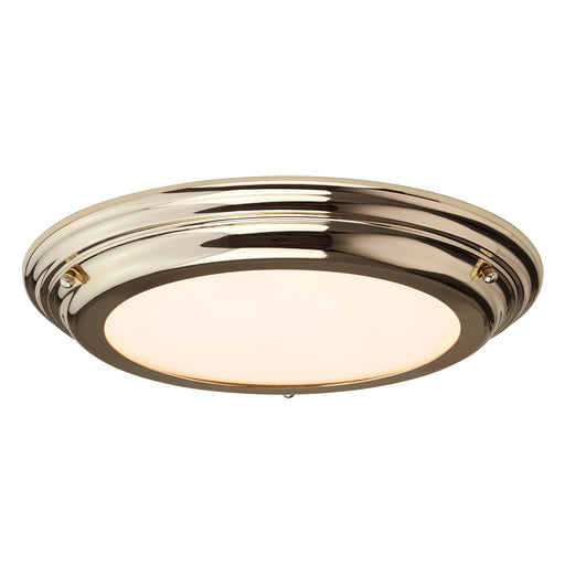 Elstead - WELLAND/F PB Welland 1 Light Flush Light - Polished Brass - Elstead - Sparks Warehouse