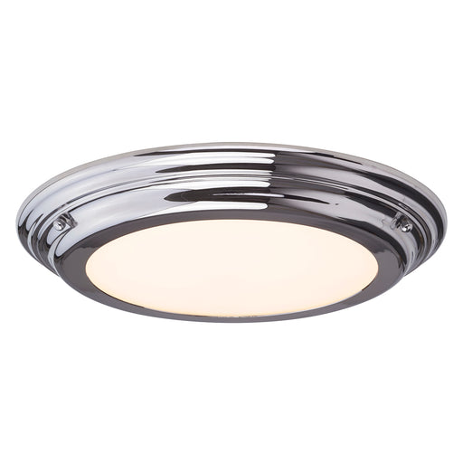 Elstead - WELLAND/F PC Welland 1 Light Flush Light - Polished Chrome - Elstead - Sparks Warehouse