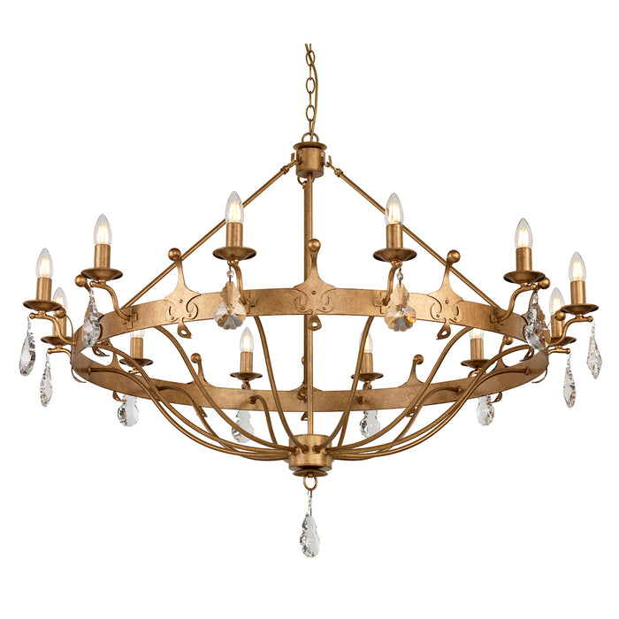 Elstead - WINDSOR12 Windsor 12 Light Chandelier - Gold Patina - Elstead - Sparks Warehouse