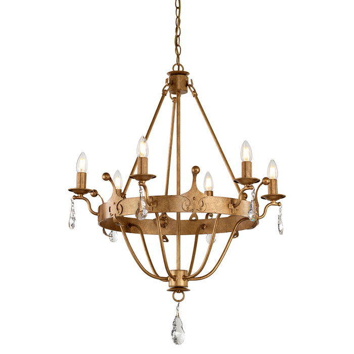 Elstead - WINDSOR6 Windsor 6 Light Chandelier - Gold Patina - Elstead - Sparks Warehouse