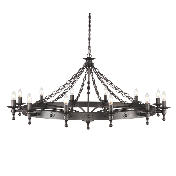 Elstead - WR12 GRAPHITE Warwick 12 Light Chandelier - Elstead - Sparks Warehouse
