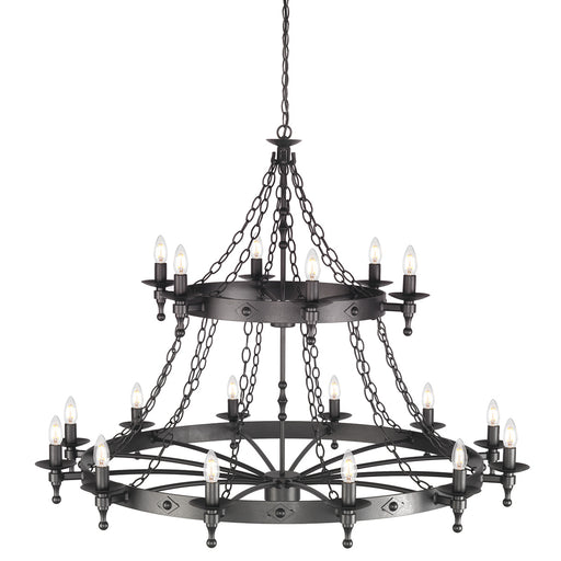 Elstead - WR18 GRAPHITE Warwick 18 Light Chandelier - Elstead - Sparks Warehouse