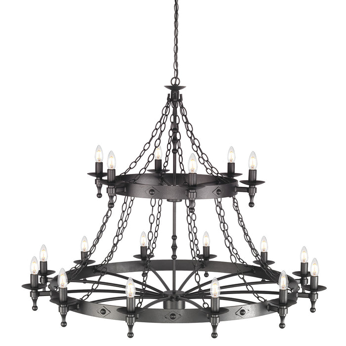 Elstead - WR18 GRAPHITE Warwick 18 Light Chandelier - Elstead - Sparks Warehouse