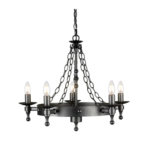Elstead - WR5 GRAPHITE Warwick 5 Light Chandelier - Elstead - Sparks Warehouse