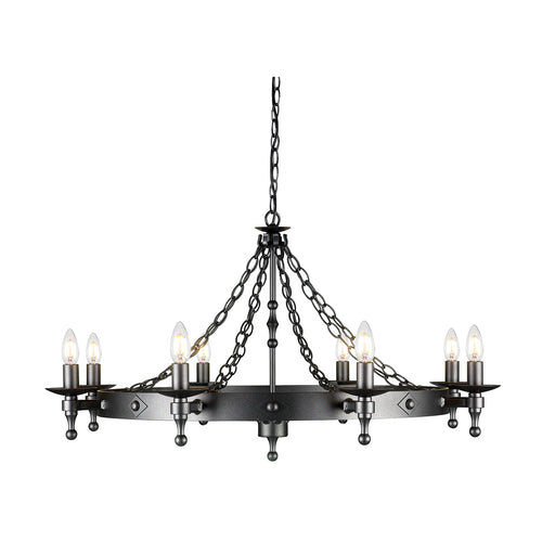 Elstead - WR8 GRAPHITE Warwick 8 Light Chandelier - Elstead - Sparks Warehouse