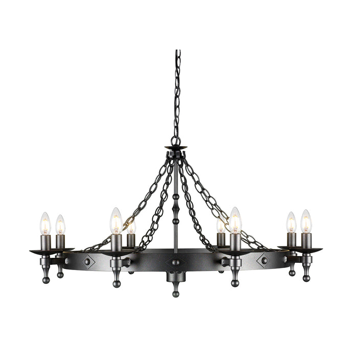 Elstead - WR8 GRAPHITE Warwick 8 Light Chandelier - Elstead - Sparks Warehouse