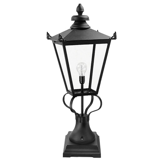 Elstead - WSLN1 BLACK Wilmslow 1 Light Pedestal Lantern - Elstead - Sparks Warehouse