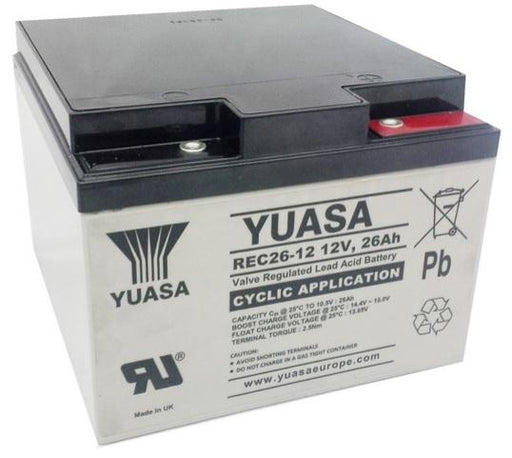 Yuasa REC26-12 Cyclic Battery 12v 26Ah (replaces NPC24-12) Yuasa REC Batteries The Lamp Company - Easy Control Gear